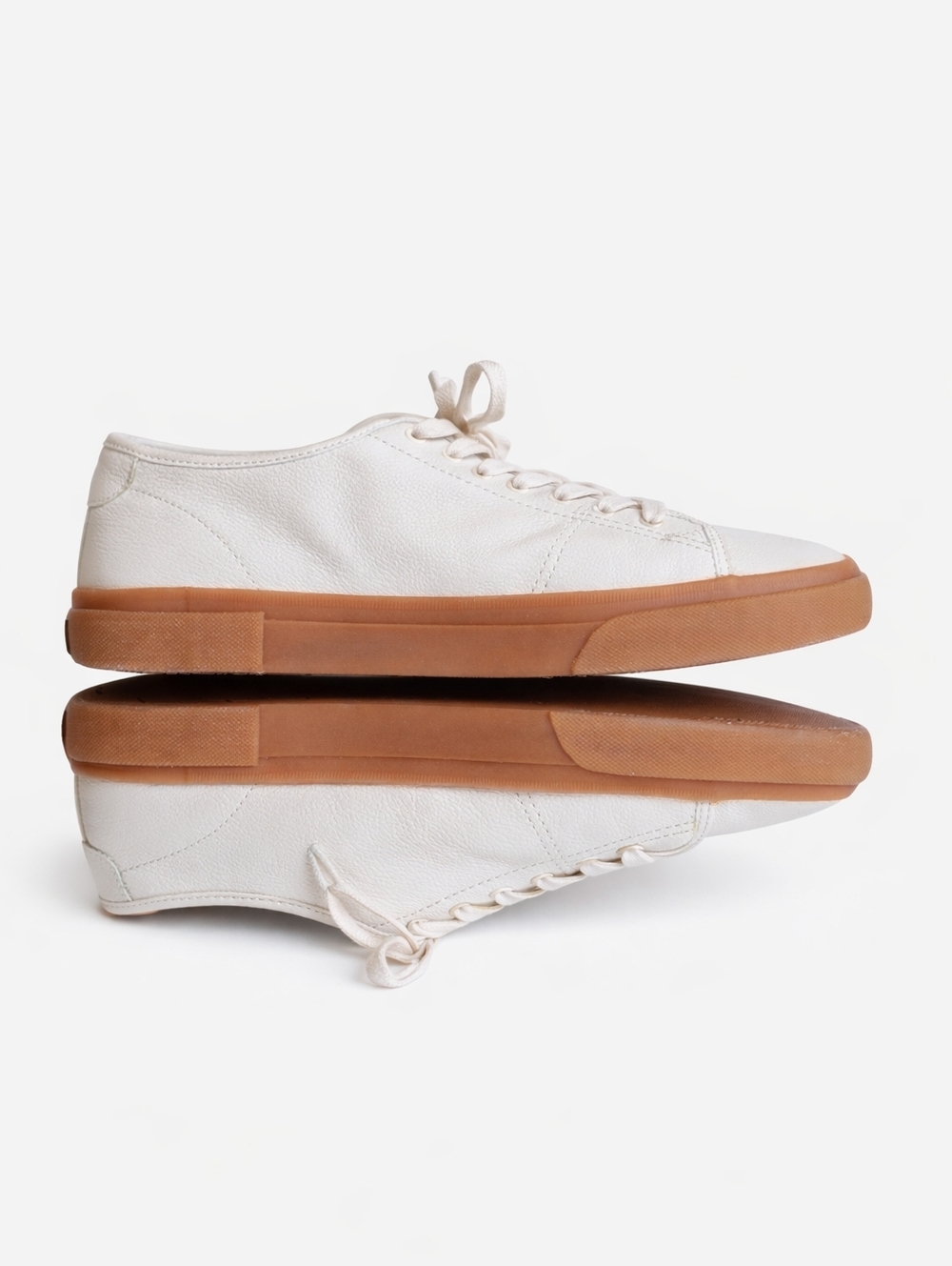 Frye Gia Low Ivory Leather Gumsole Sneakers Sz. 10 EUC - Picture 11 of 14